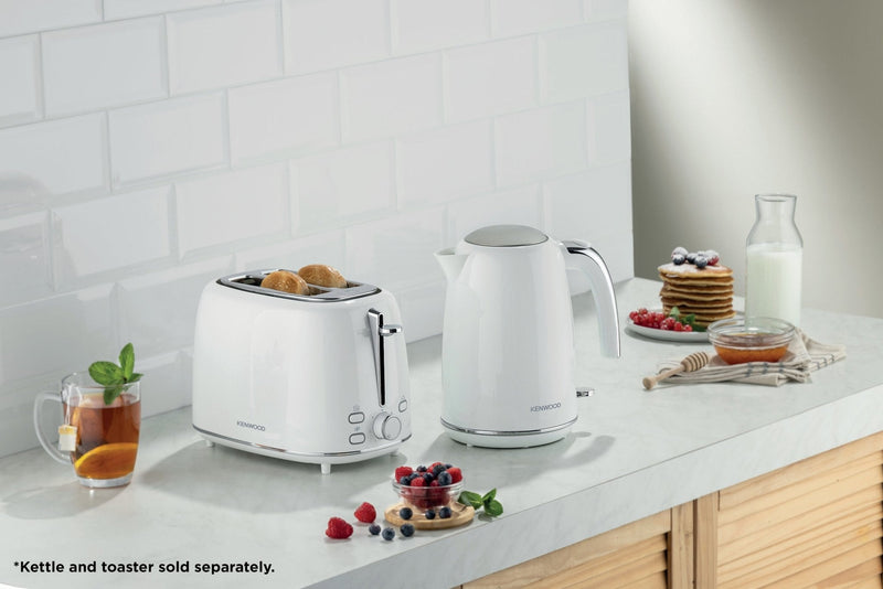 Kenwood - Eterna Plastic 2 Slice Toaster Glossy White - TCP31.000WH