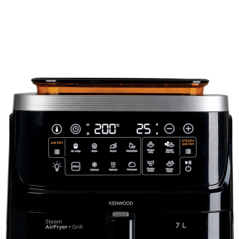 Kenwood - 7L Air Fryer & Steamer (3-in-1 ) with Window - HFS92.000BK