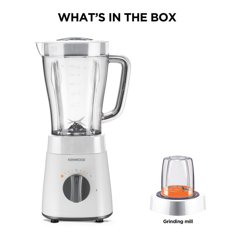 Kenwood - Blender with Mill White 500W - BLP15.150WH