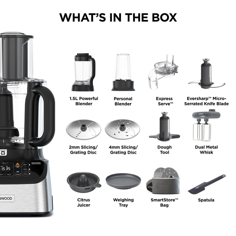 Kenwood - MultiPro One Touch Food Processor + Express Serve - FDM73.850SS