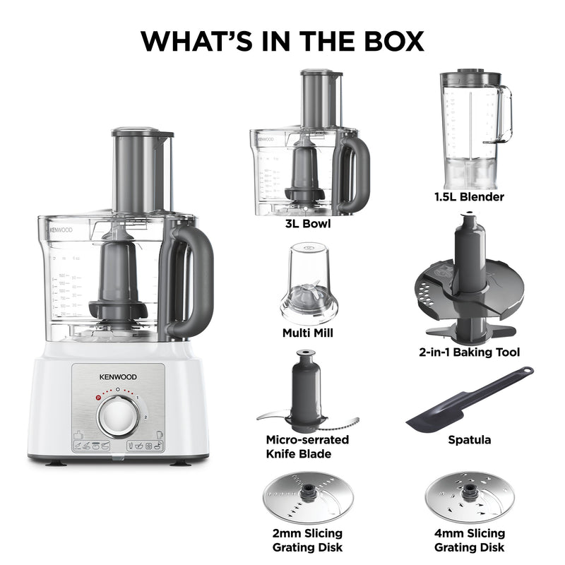 Kenwood - MultiPro Express Food Processor - FDP65.400WH