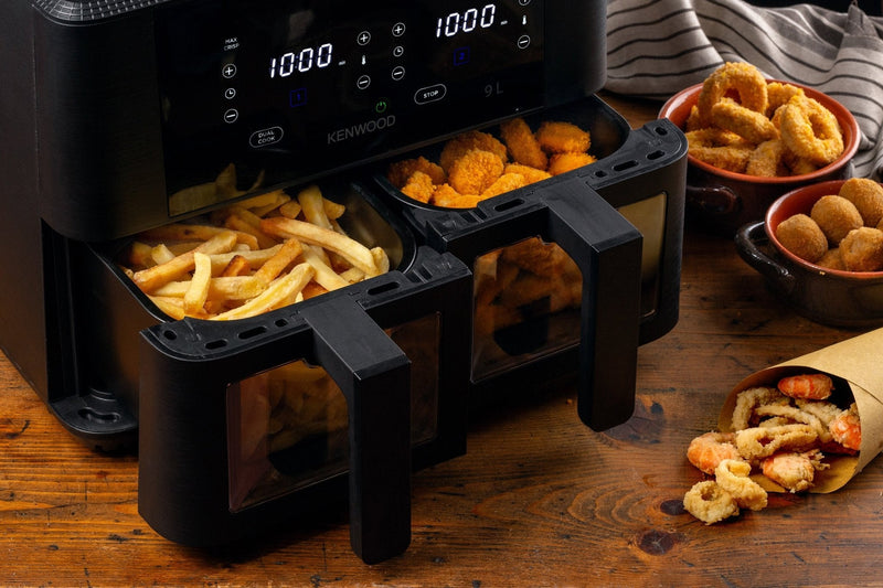Dual Air Fryer 4.5L + 4.5L = 9L with Windows - HFG95.000BK