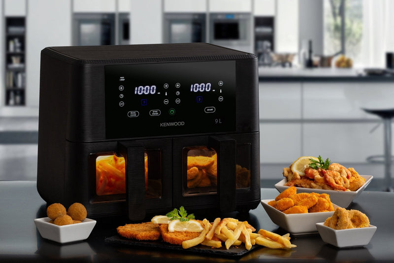 Dual Air Fryer 4.5L + 4.5L = 9L with Windows - HFG95.000BK