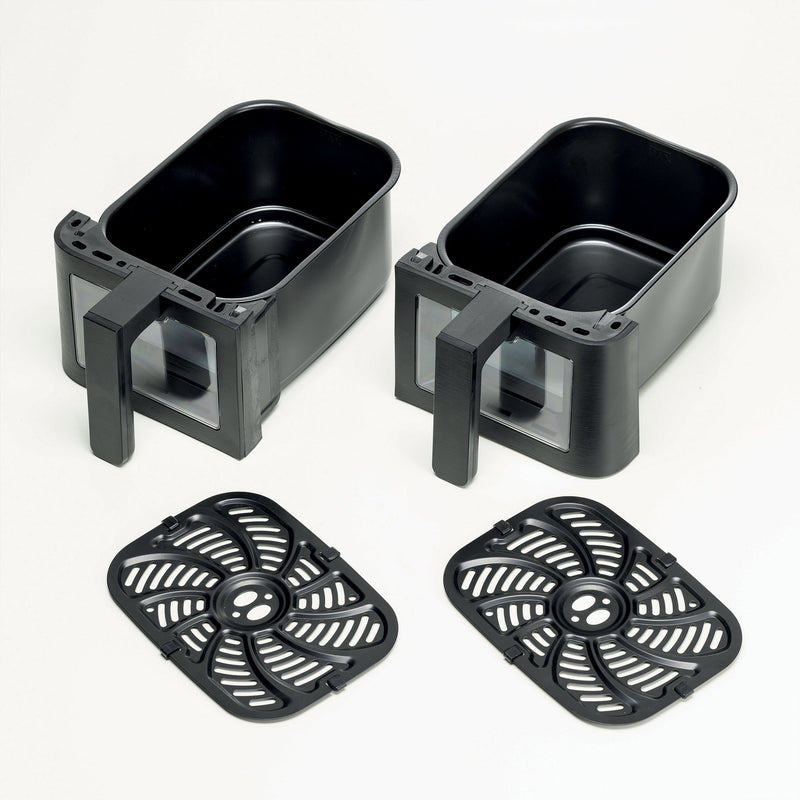 Dual Air Fryer 4.5L + 4.5L = 9L with Windows - HFG95.000BK