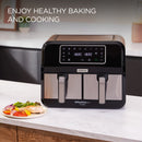 Kenwood - Air Fryer 8L kHealthy Fry Dual - HFM75.000MB