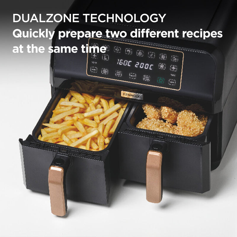 Kenwood - Air Fryer 8L kHealthy Fry Dual - HFP70.000BK