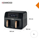 Kenwood - Air Fryer 8L kHealthy Fry Dual - HFP70.000BK