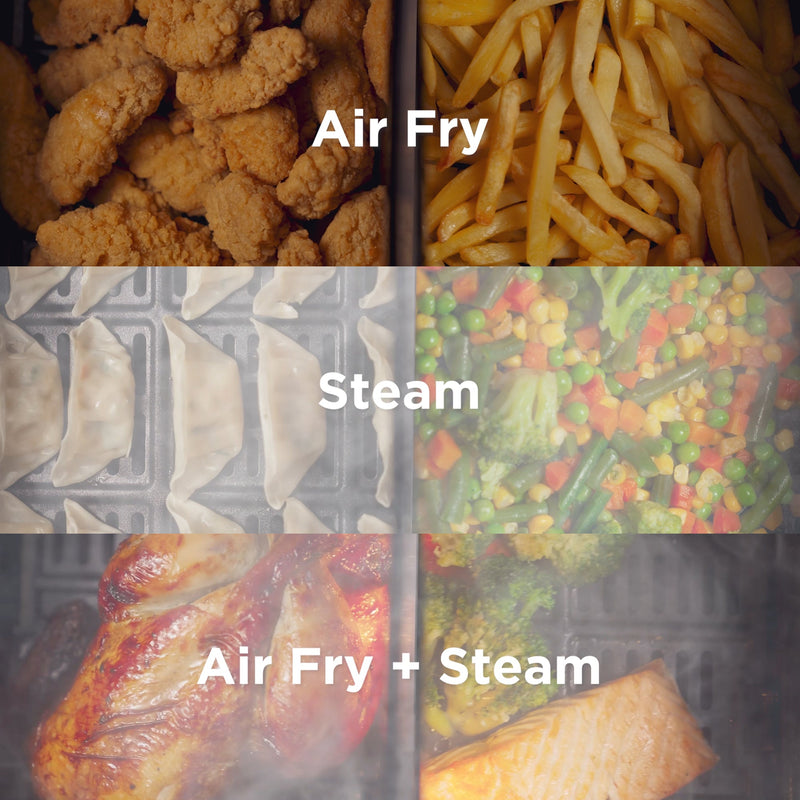 Kenwood - 7L Air Fryer & Steamer (3-in-1 ) with Window - HFS92.000BK