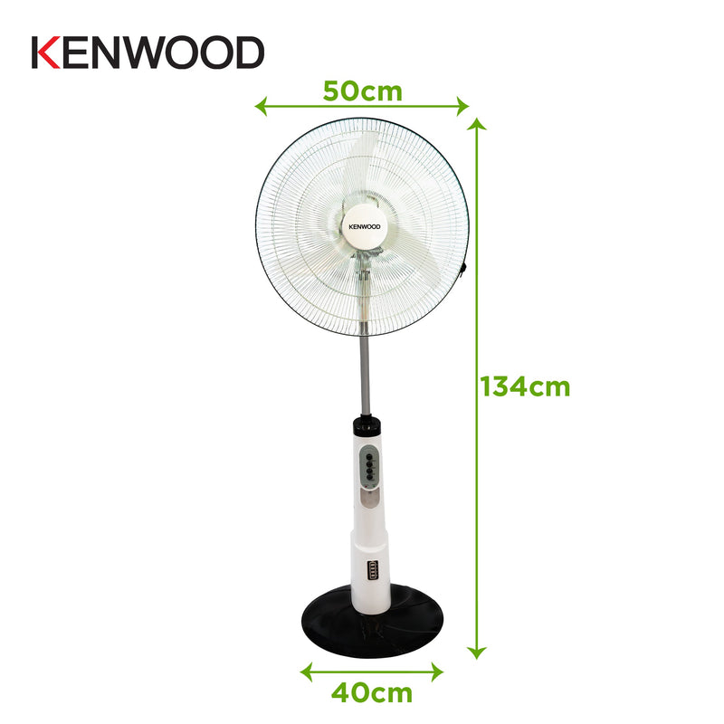 Kenwood - Pedestal Fan 40cm White with Rechargeable Battery - IFP95.000WH