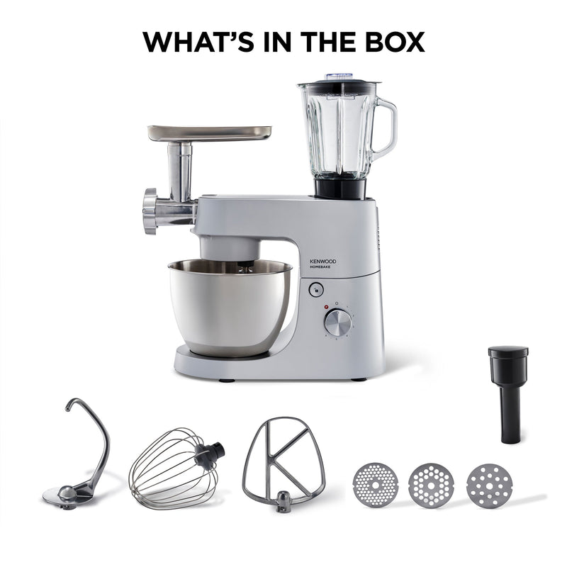 Kenwood - HomeBake Stand Mixer + Blender and Mincer 1000W - KHH01.220SI