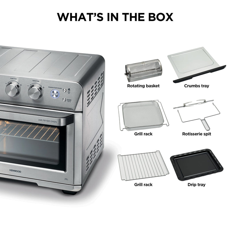 Kenwood - Air fryer Oven 25L Stainless Steel - MOA26.600SS