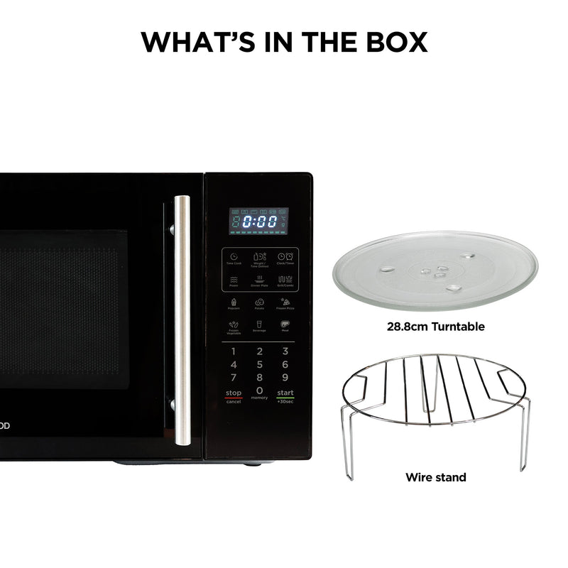 Kenwood - Microwave Oven with Grill Black 29L - MWZ30.000BK